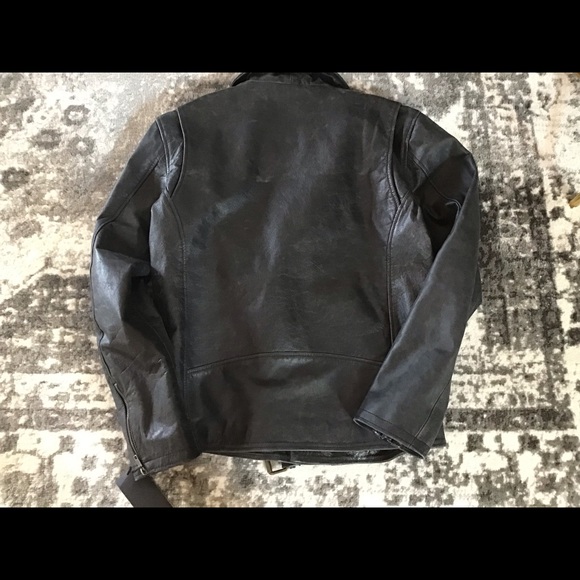 Frye Textured Leather Biker Jacket - Picture 8 of 8